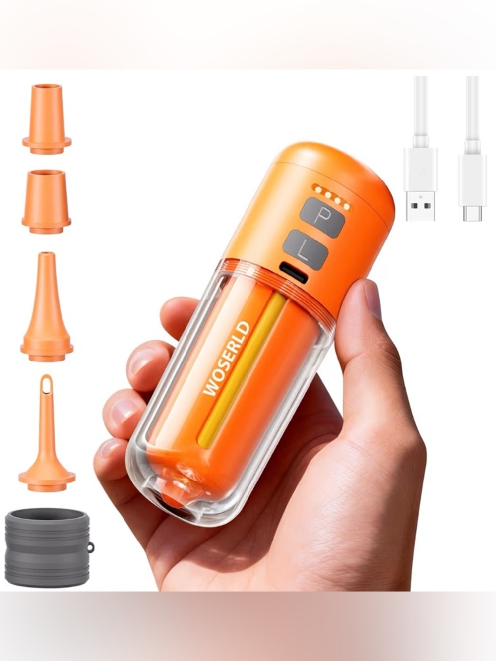 Portable Air Pump for Inflatables 430L/min Ultra Fast Air Mattress Pump